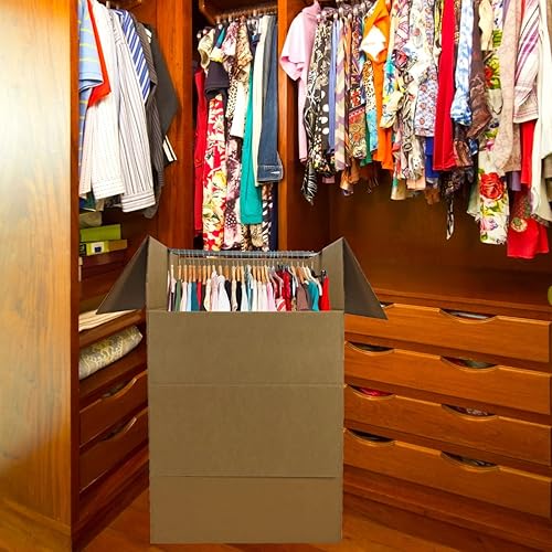 Miniatura 6 de UBOXES Space Savers - Cajas de mudanza para armario con colgador, 20 x 20 x 34 pulgadas (paquete de 3)