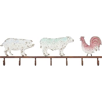 Kare Design Wandgarderobe Farm Animals Garderobenleiste Mit Tieren Zoo Bauernhof Hakenleiste Garderobe Kinderzimmer Garderobenhaken Kleiderhaken H B T 25x68x6cm Amazon De Kuche Haushalt