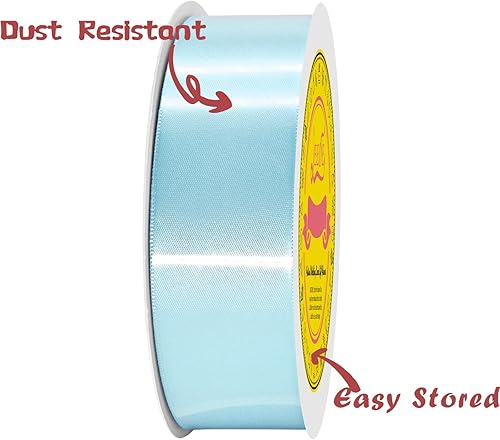 Miniatura 831 de Cinta de satén verde esmeralda de doble cara de 1-1/2 pulgadas x 50 yardas, cinta de poliéster verde esmeralda para envolver regalos, muy adecuada