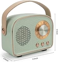 Vista 7 de Altavoces Retro Bluetooth, Altavoz Vintage Inalámbrico, Altavoz Bluetooth Portátil Inalámbrico para Exteriores Soporta Emparejamiento