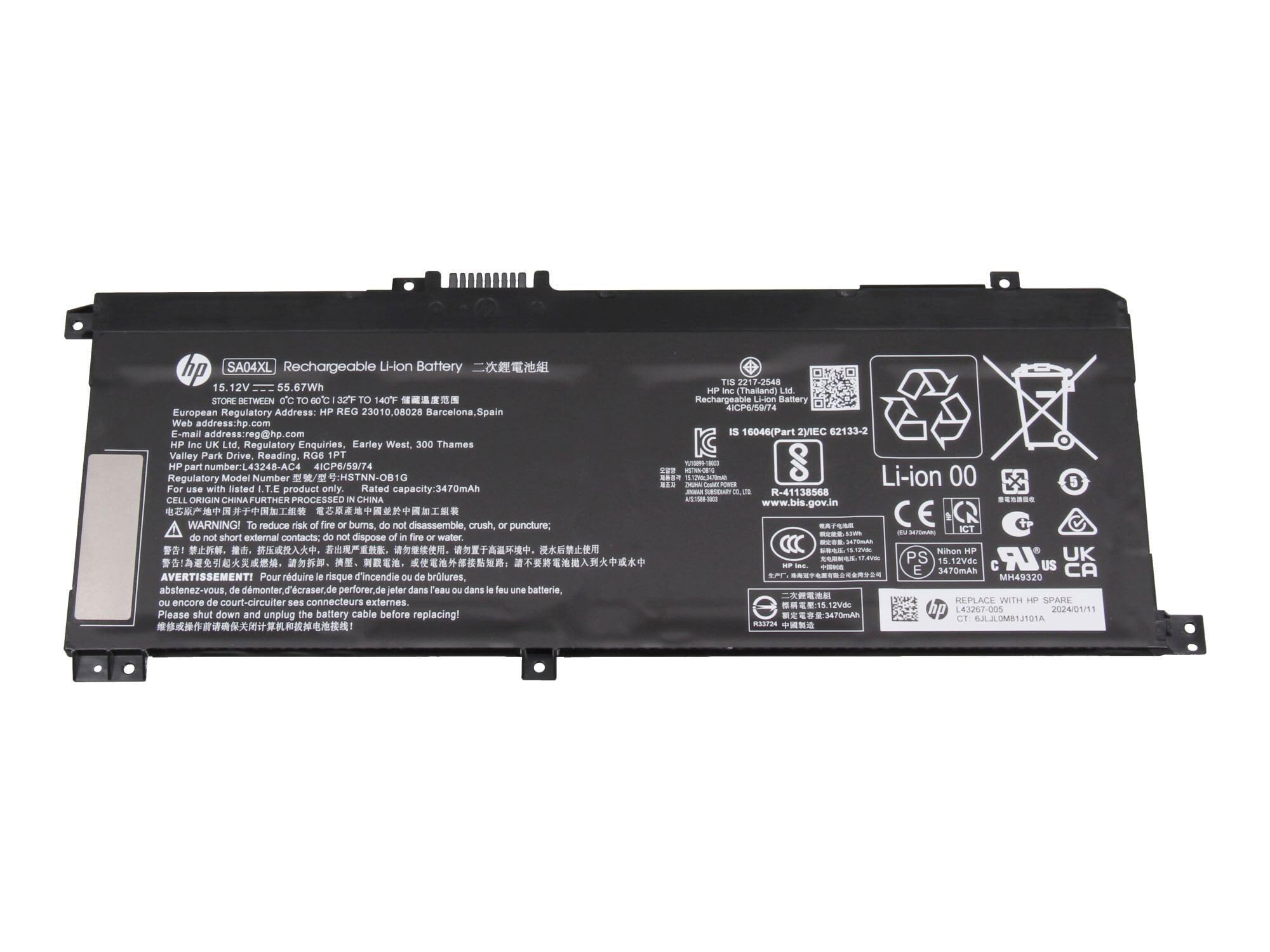 HP N55629-005 batería Original 55,67Wh
