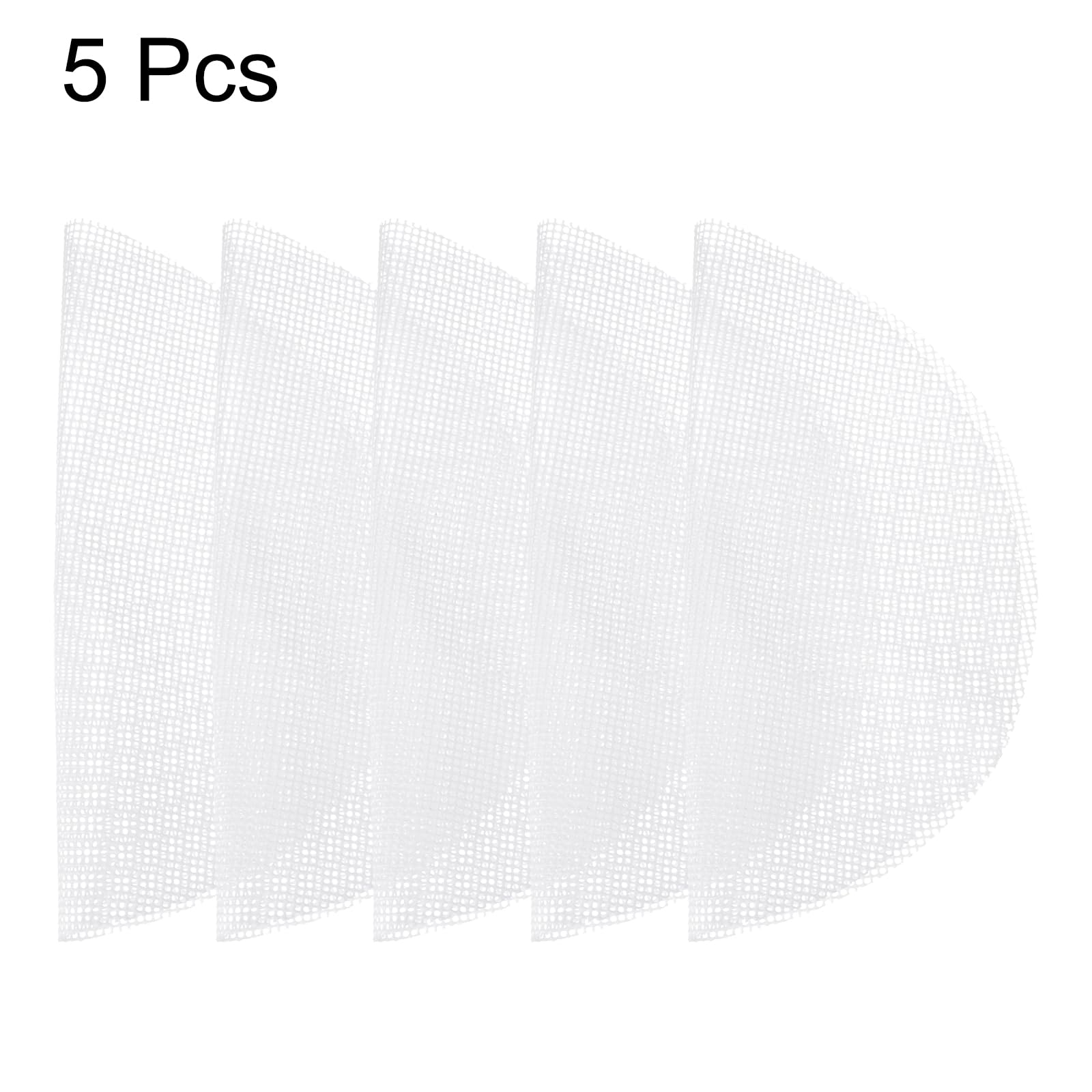 uxcell 5 Pcs 8.7 Inch Non-Stick Silicone Steamer Liners Mesh Mat, Reusable Round Steamer Mesh Pastry Dumplings Pad Mat, White - Image 3