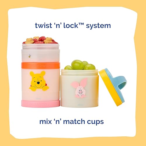 Miniatura 3 de Whiskware Disney Winnie The Pooh - Contenedores apilables para aperitivos para niños y niños pequeños, 3 tazas apilables para aperitivos para la