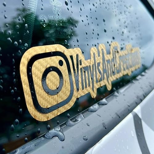 Calcomanía de fibra de carbono compatible con Instagram  Calcomanía de coche  Regalos para él  Calcomanía personalizada  Calcomanía de vinilo disponible en Yaxa Colombia