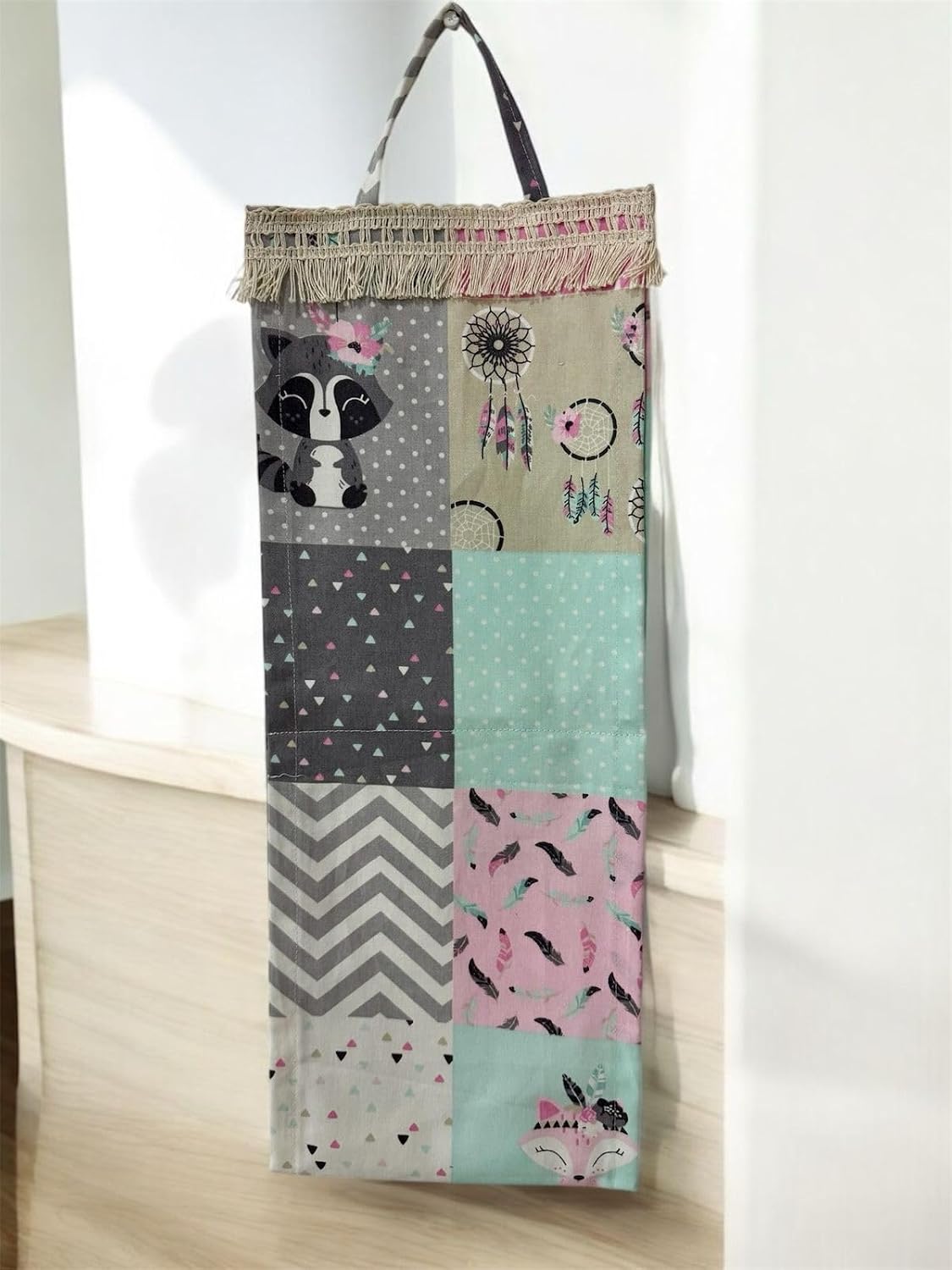 Paper Towel Holder Toilet Roll Organizer Papers Bag Napkin Pouch for Xmas Holiday Party Bathroom Home Décor (Colors 1)