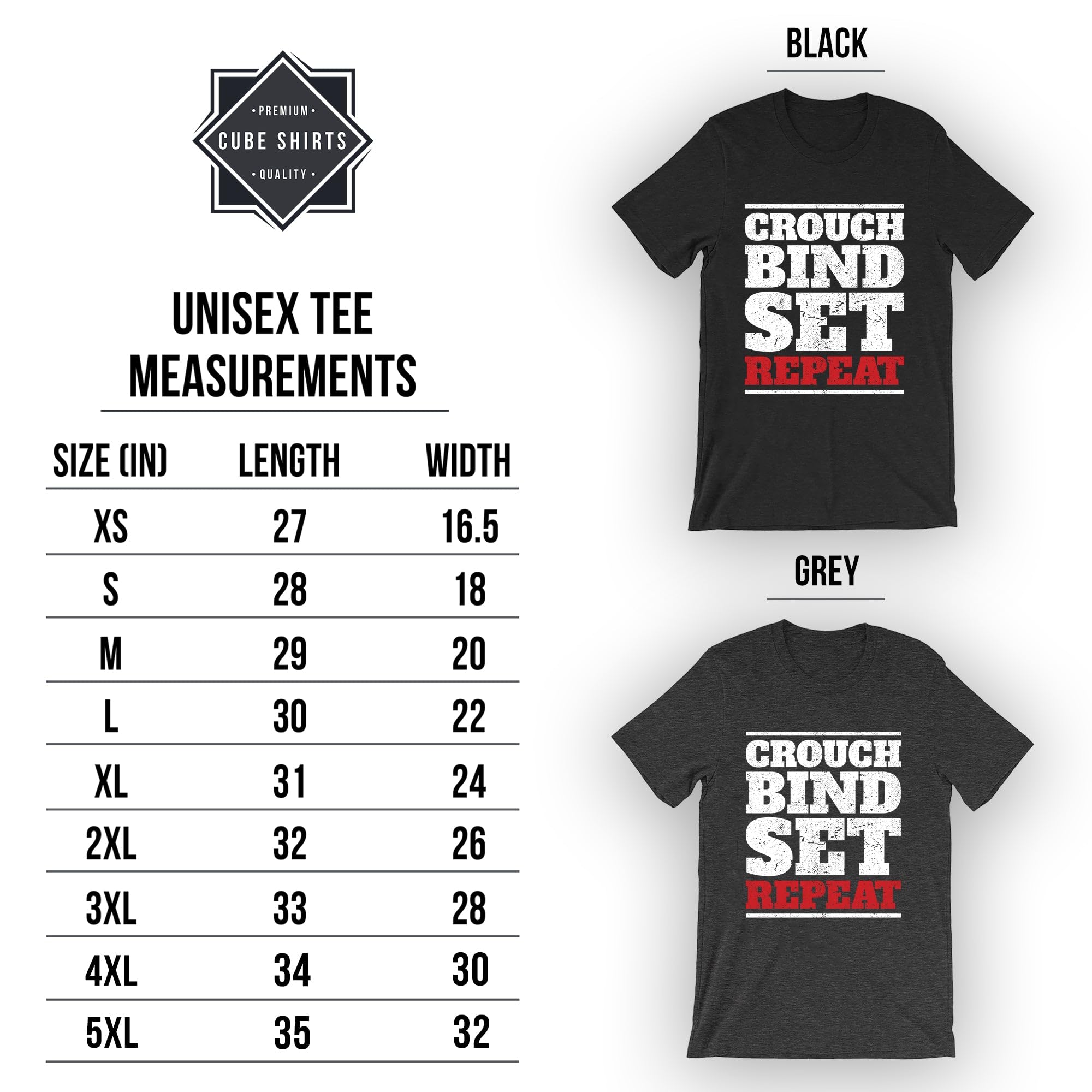 Unisex Crouch Bind Set Repeat T-Shirt Funny Rugby Shirt 2XL / Grey