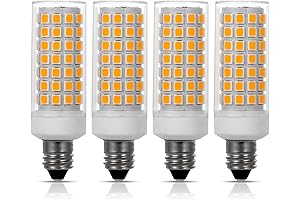 Simba Lighting LED T4 Mini-Candelabra Bulbs: E11 5W Soft White Lightbulbs for...