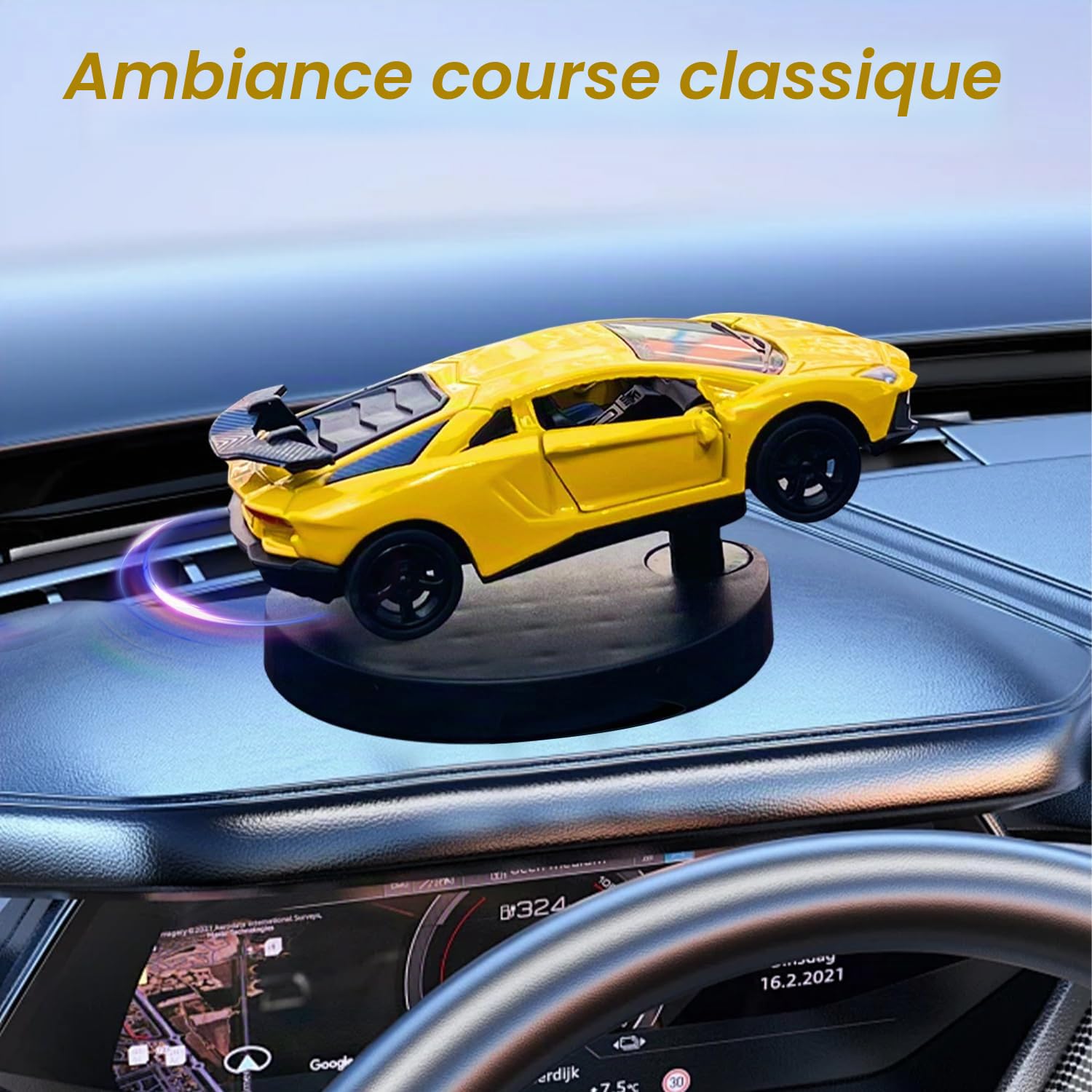 Huipalon Lamborghini Drift Accessoires de tableau de bord de voiture en alliage Modèle de voiture Drift Spin Ornement en métal Lamborghini Modèle de tableau de bord Décoration Style Voitures Tableau
