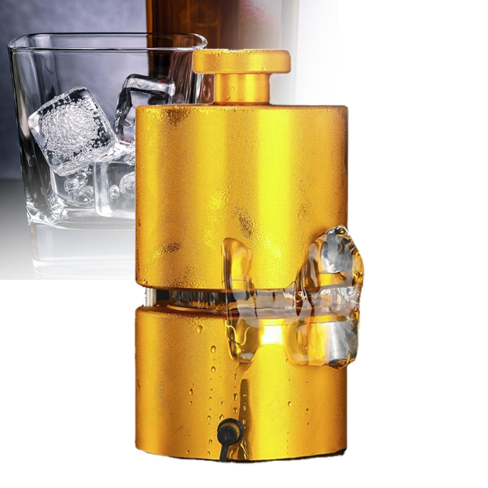 Diamant-Eismaschine, Runde Eisballform, Eisballpresse, Transparente Diamant-EiswüRfelform, Mehrzweck-Cocktail-EiswüRfelform FüR Bars, Restaurants, GeträNkeläDen,35mm