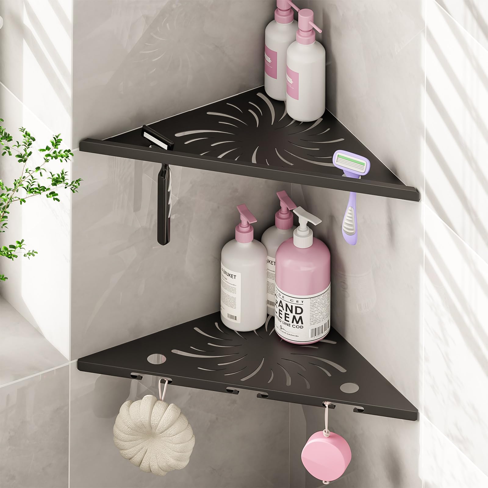 MPATIBY Modern Corner Shower Shelf for for Inside Shower 10 304 Stainless Steel Shower Caddy Organizer Heavy Duty