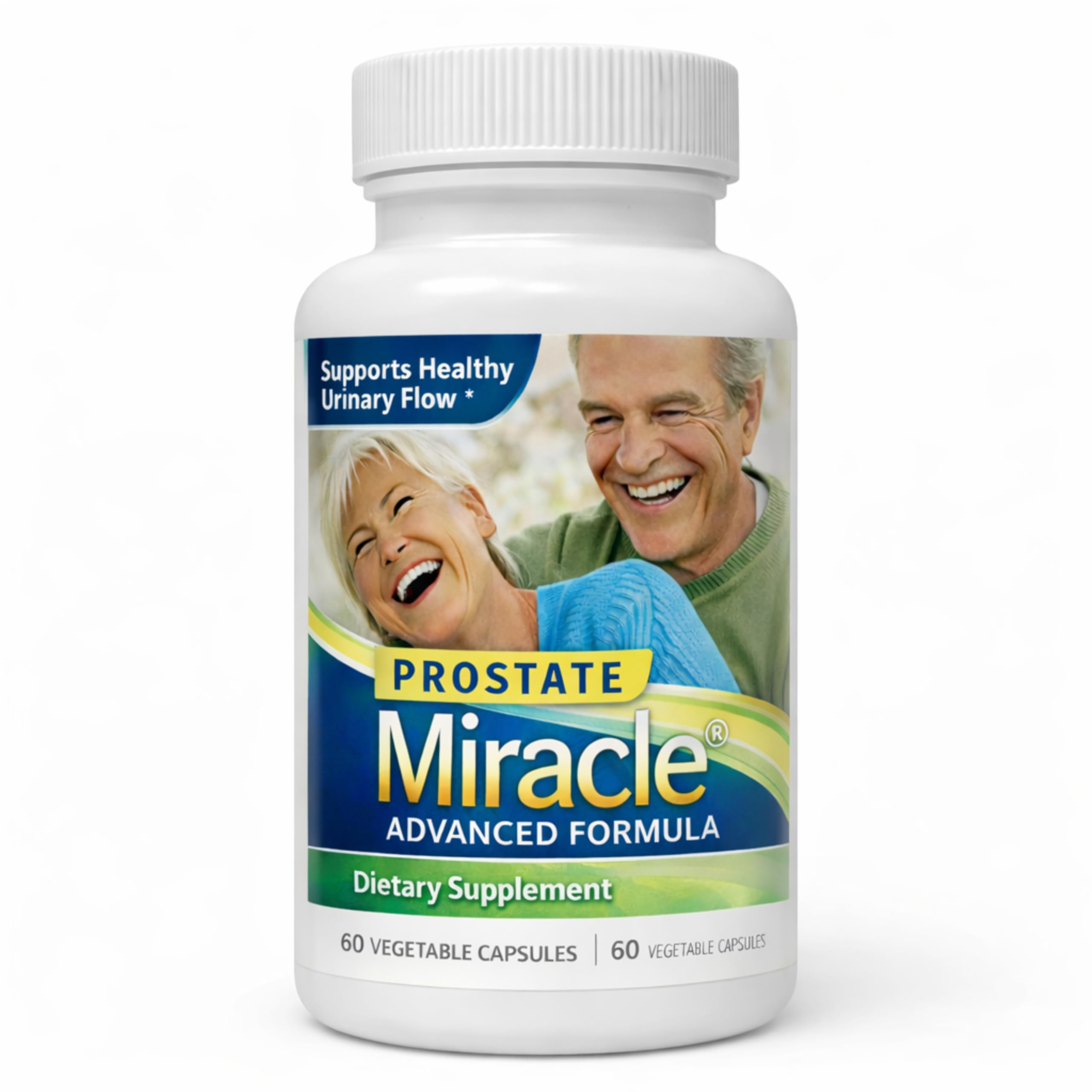 Prostate Miracle Advanced Formula – Beta Sitosterol Prostate Supplement for Men – Pine-Derived Phytosterols (Non-GMO) – Supports Healthy Urinary Flow – 60 Vegetable Capsules