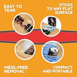PlayTape Rescue Road Tape for Toy Cars - Sticks to Flat Surfaces, No Residue, 2 in. x 30 ft. Roll