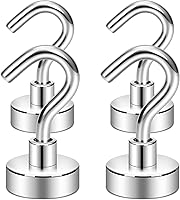 Vista 34 de Neosmuk Ganchos Magnéticos de Servicio Pesado, Imán Fuerte con Gancho para Refrigerador, Ganchos Industriales Súper de Neodimio de Resistencia Extra