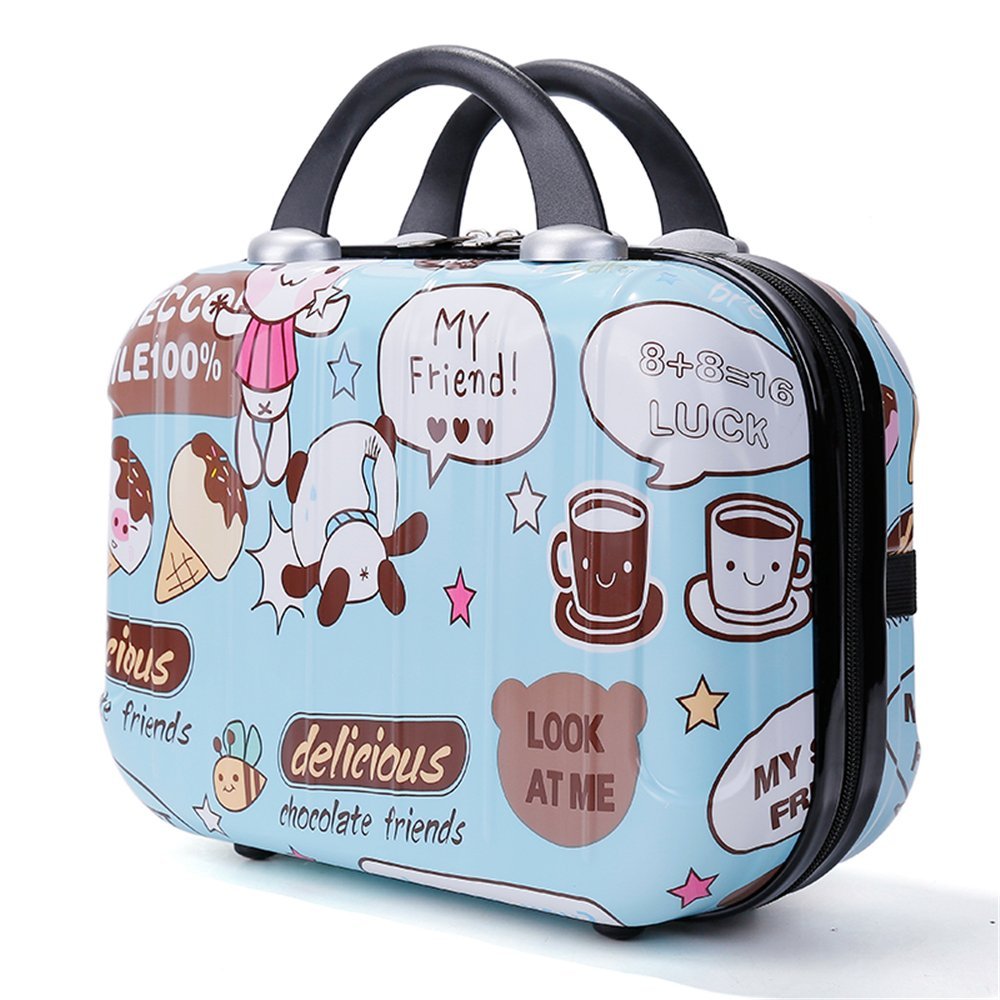 Graffiti Typ ABS Polychrome Mini Travel Luggage for Princess Boys/Girls Or Women Lady (A-Typ)