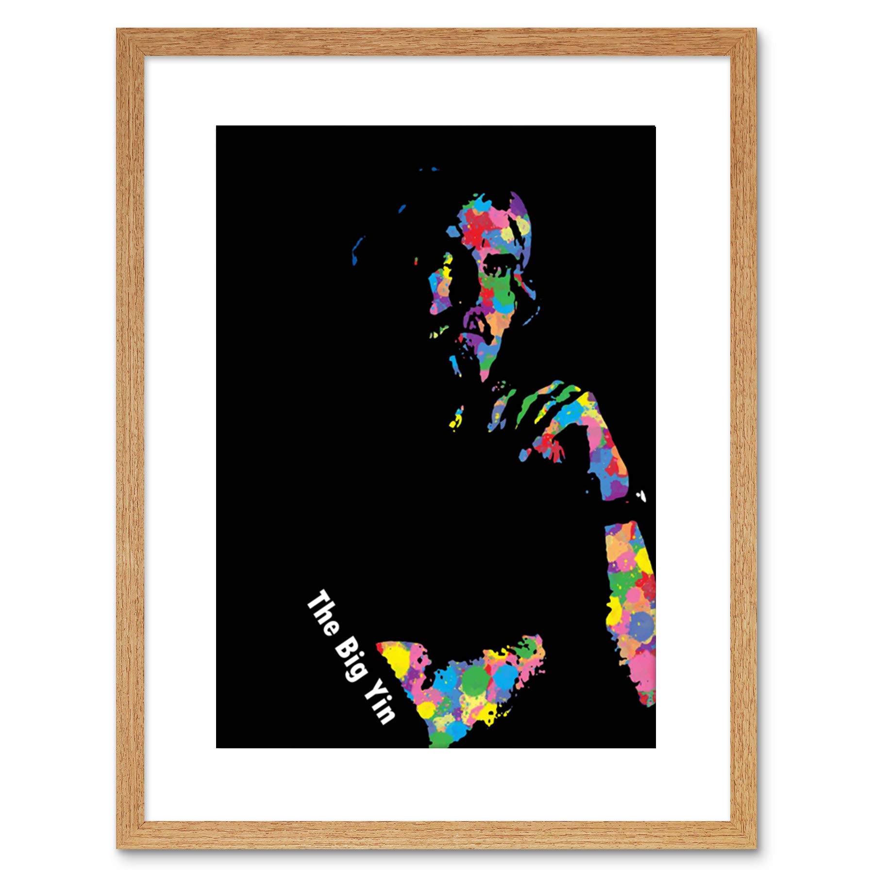 Wee Blue Coo Painting Billy Connolly Abstract Splatter Framed Wall Art Print