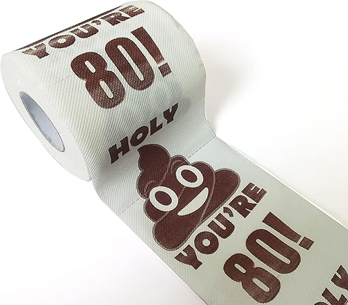 Feliz cumpleaños Holy Poop You're xx Years Old Style - Papel higiénico de papel higiénico de pañuelo, broma, divertida fiesta de cumpleaños, idea de