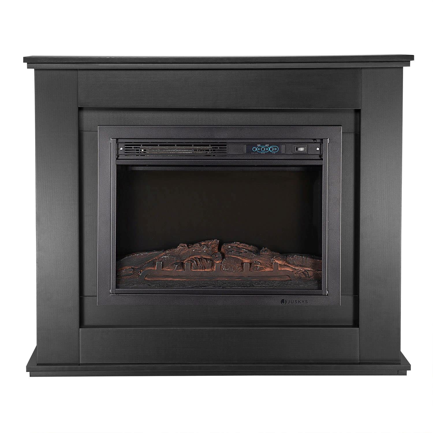 Camino Elettrico Juskys 1000/2000W - Effetto Fiamma, Telecomando, Timer, LED, Bianco, Per Interni - Foto 13