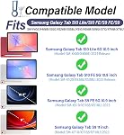 Backlit Keyboard Case for Samsung Galaxy Tab S10 Lite/ S10 FE/ S9 FE 5G 10.9 Inch/Tab S9 11 Inch with Screen Protector, Wineecy 7 Colors Light Detachable Wireless Keyboard with PU Leather Folio Case