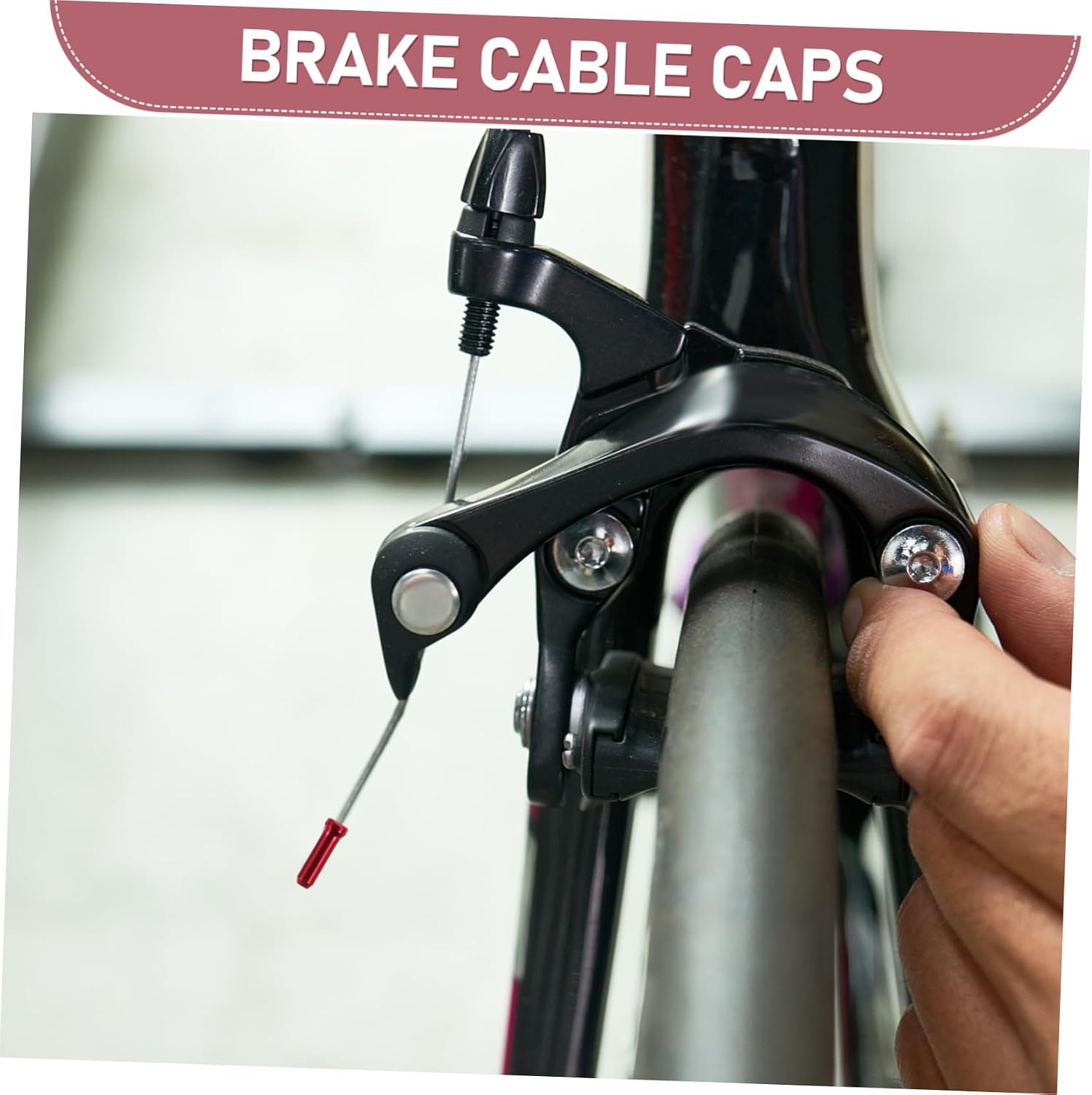 Yardwe Universal Bike Cable End Covers 100pcs Brake Cable Fixed Fastener Bike Core Cap Replacement for Bicycles