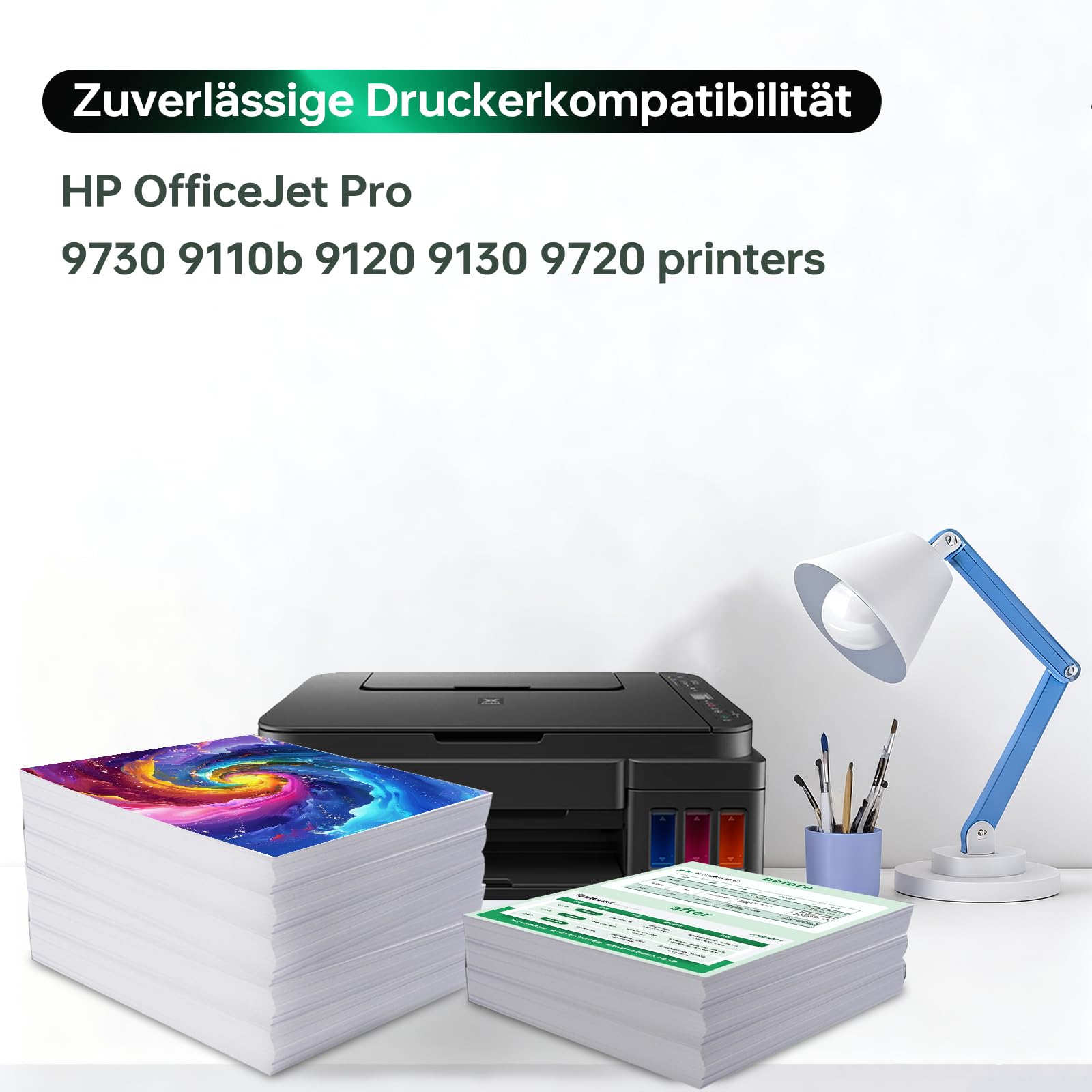 937XL 937 XL Tintenpatronen, kompatibel für HP 937xl (4er-Pack) | Ersatz für die HP OfficeJet Pro-Serien 9110b, 9120b, 9130b, 9730 und 9720