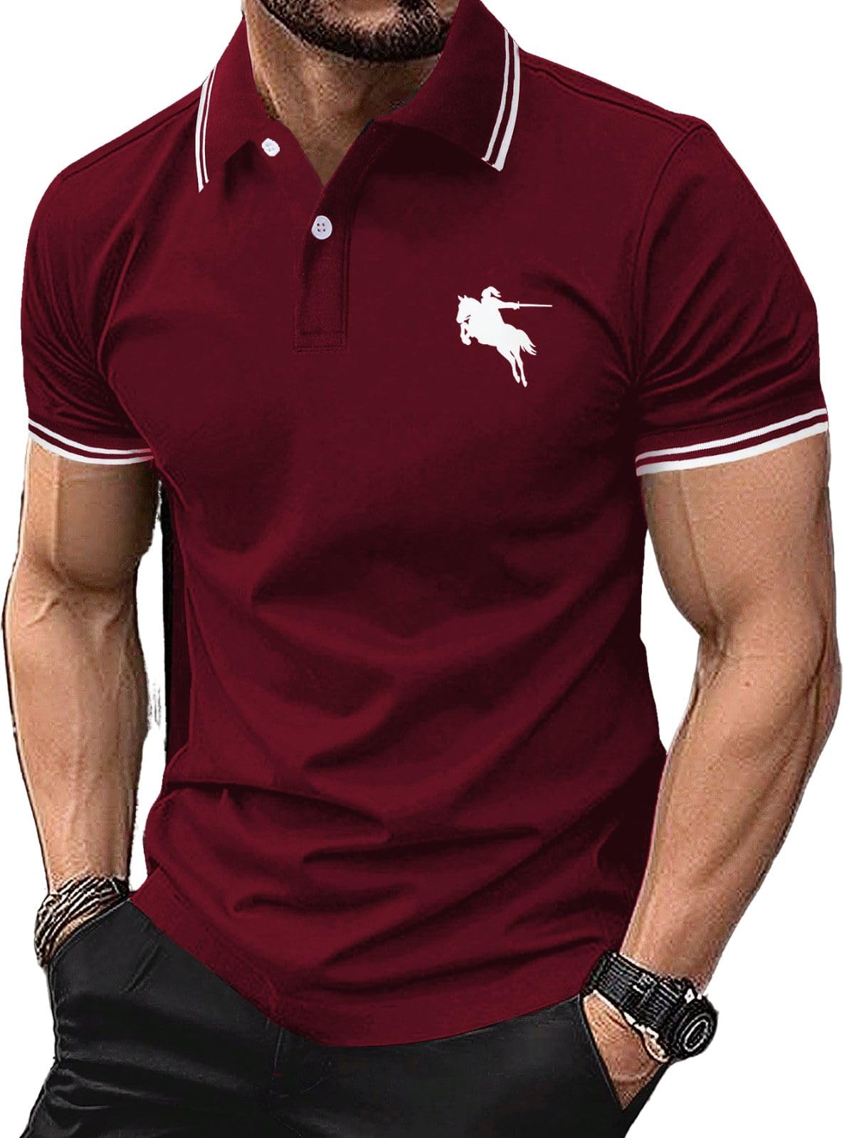 T-Shirt for Men | Plain | Casual Stylish | Half Sleeve | Man Polycotton | Men's Solid Slim Fit-image-39