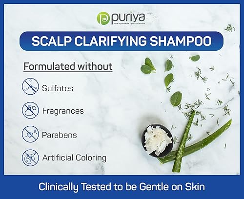 Miniatura 3 de Puriya Champú sin sulfato, acondicionador para el cabello con aceite de árbol de té y gel de baño para hombres y mujeres, juego de baño 3 en 1,