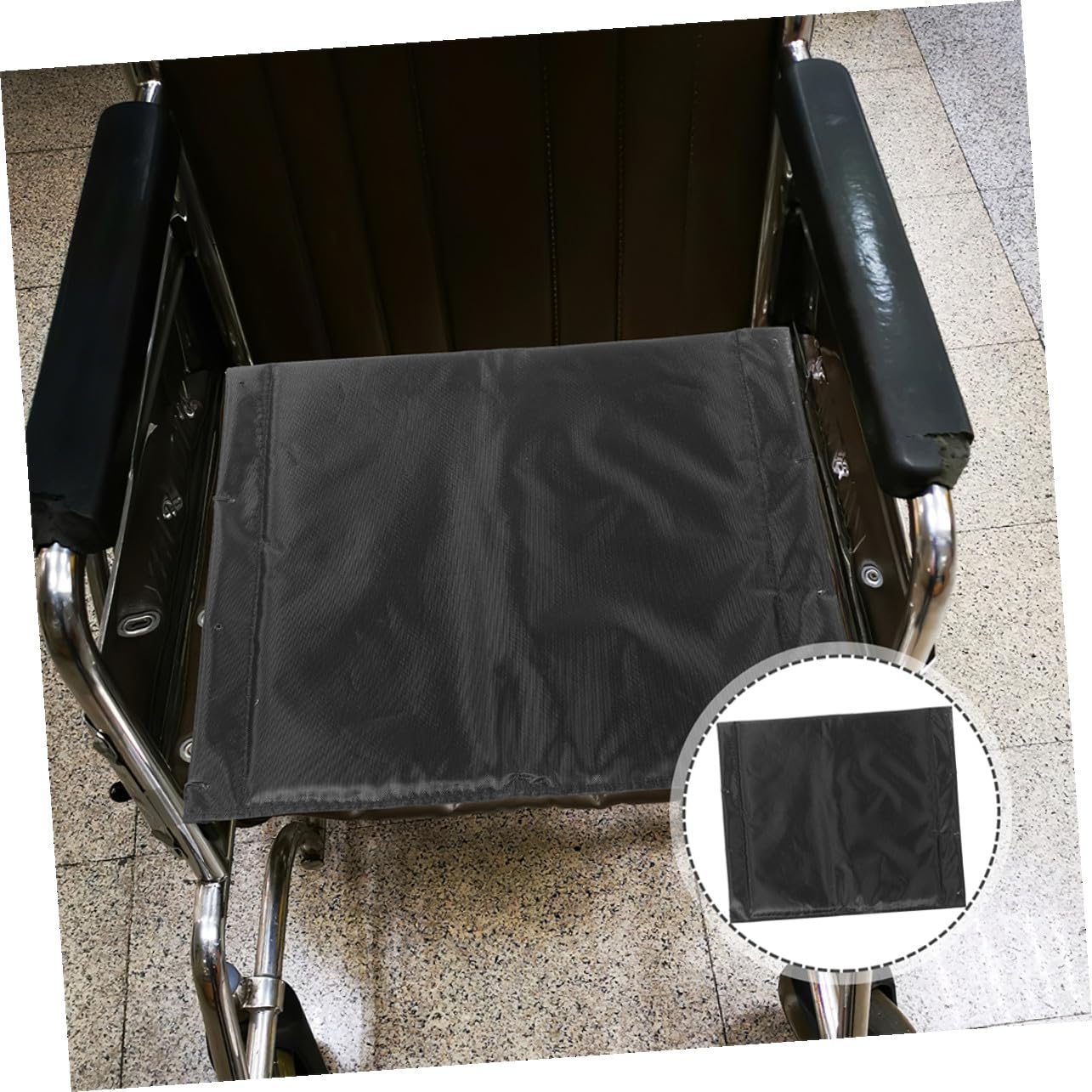 TOYANDONA 2 Piezas Cojines para Silla de Ruedas Unidades Asiento Acolchado Grueso Tela Oxford Transpirable Antideslizante Fácil Instalación Recambio Asiento Silla Ruedas