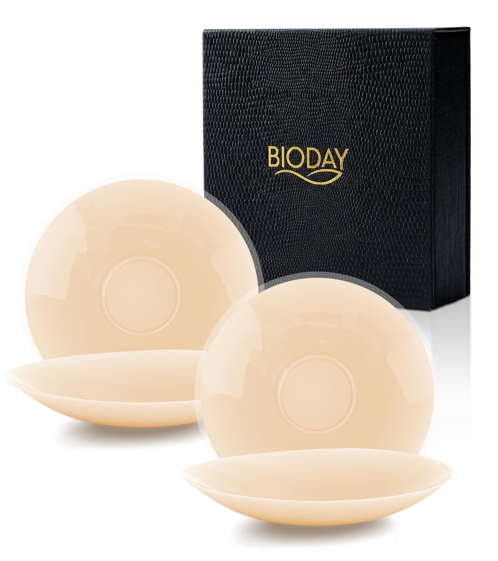 Nipple Covers for Women 2 Pairs - Upgraded Seamless Adhesive Silicone Nipple Pasties Reusable Sticky Breast Petals