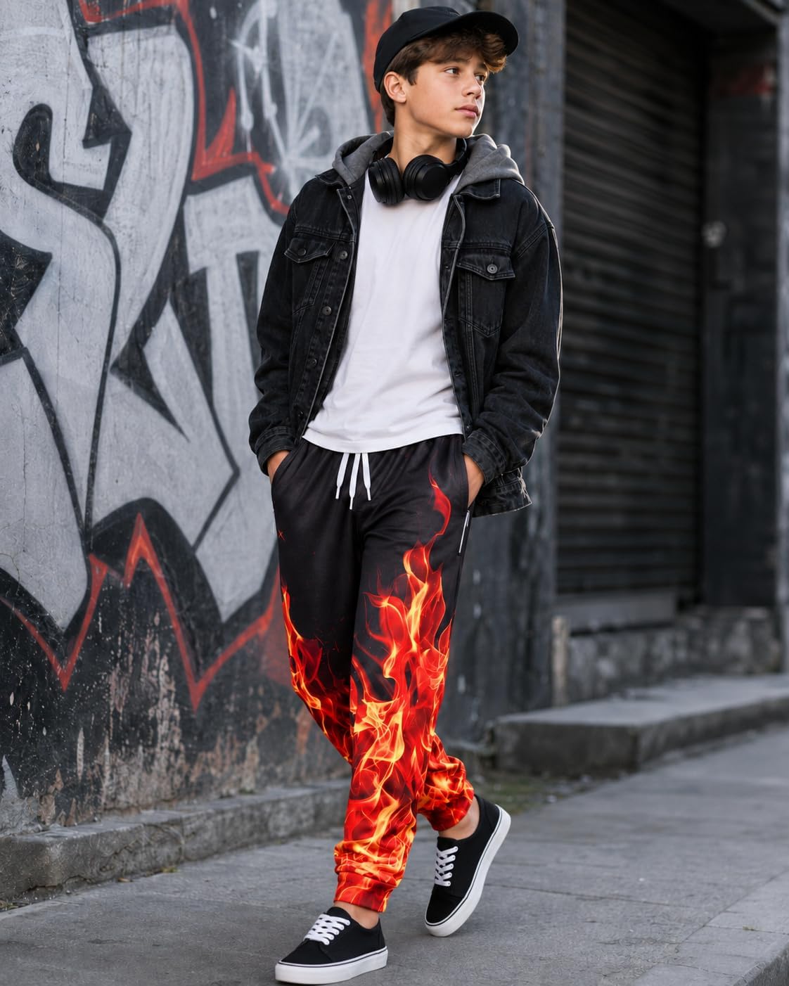 UNICOMIDEA 6-16T Boys Pants Funny Sweatpants Kid 3D Graphic Joggers Pockets