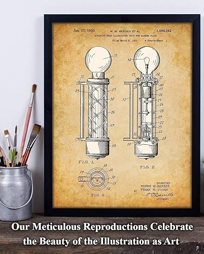 Miniatura 7 de Poste de barbería neón patentado gran peluquería y peluquería decoración de aspecto retro, diseño de postes de peluquería al aire libre, regalos