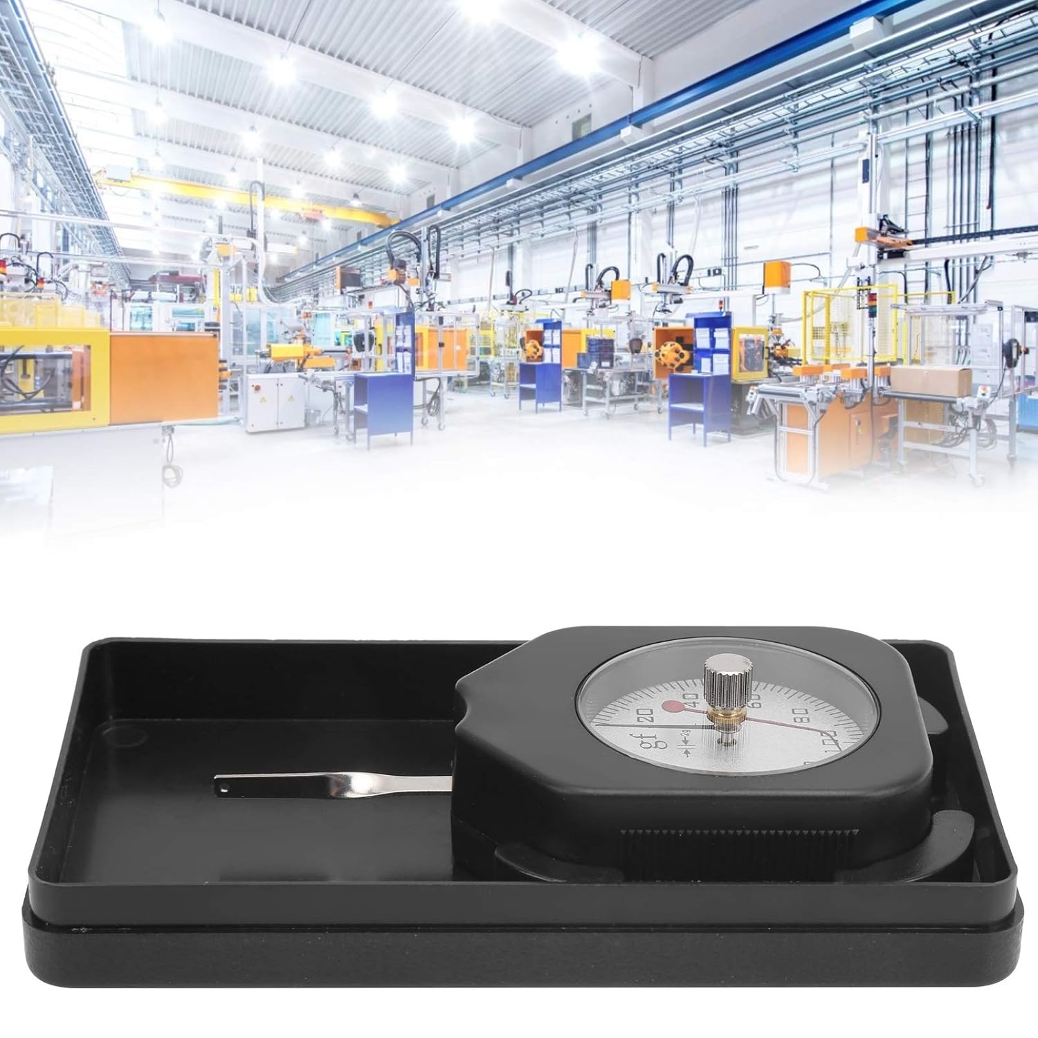 Kadimendium SEG‑100‑2 Dial Tension Meter Tester Pocket Gram Force Meter Double Pointer 100g Tension Meter for Dial Measuring Instrument