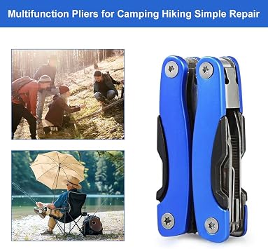 Multifunctional Pliers 11-in-1 Foldable Multitool Tool Foldable Multitool Tool 11-in-1 Multifunctional Pliers with Needle-Nose Pliers Knife Saw Bottle Opener Screwdriver