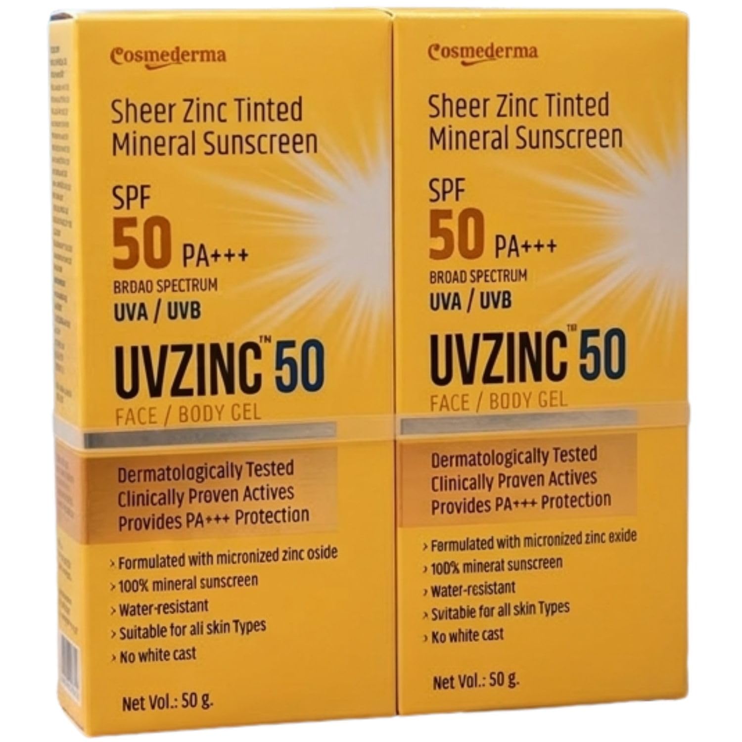 Ultra Light Sunscreen Gel SPF 50 for Fast Absorption and Sweat Resistant Protection (Pack Of 2)-picture-48