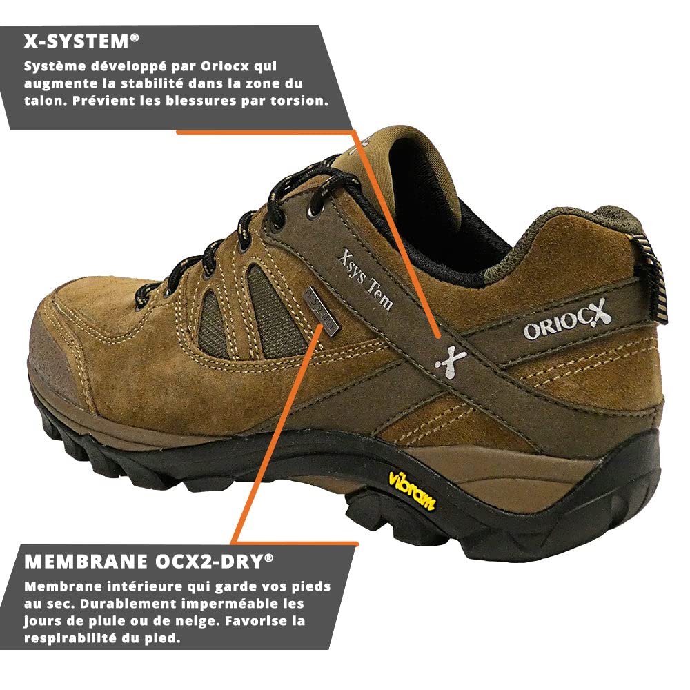 Oriocx Viguera - Zapatillas de Trekking y Senderismo Impermeables, con Membrana Interior y cómodas - Unisex - Marrón Talla 40