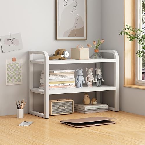 Organizador de estante de escritorio de oficina, estantería de escritorio de madera, estante de almacenamiento, estante para la parte superior del