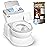 Real Feel 2-in-1 Potty with Wipes Storage, Flushing Sounds & Disposable Liners - Realistic Toilet - Easy to Clean & Assemble - Jool Baby (Gray)