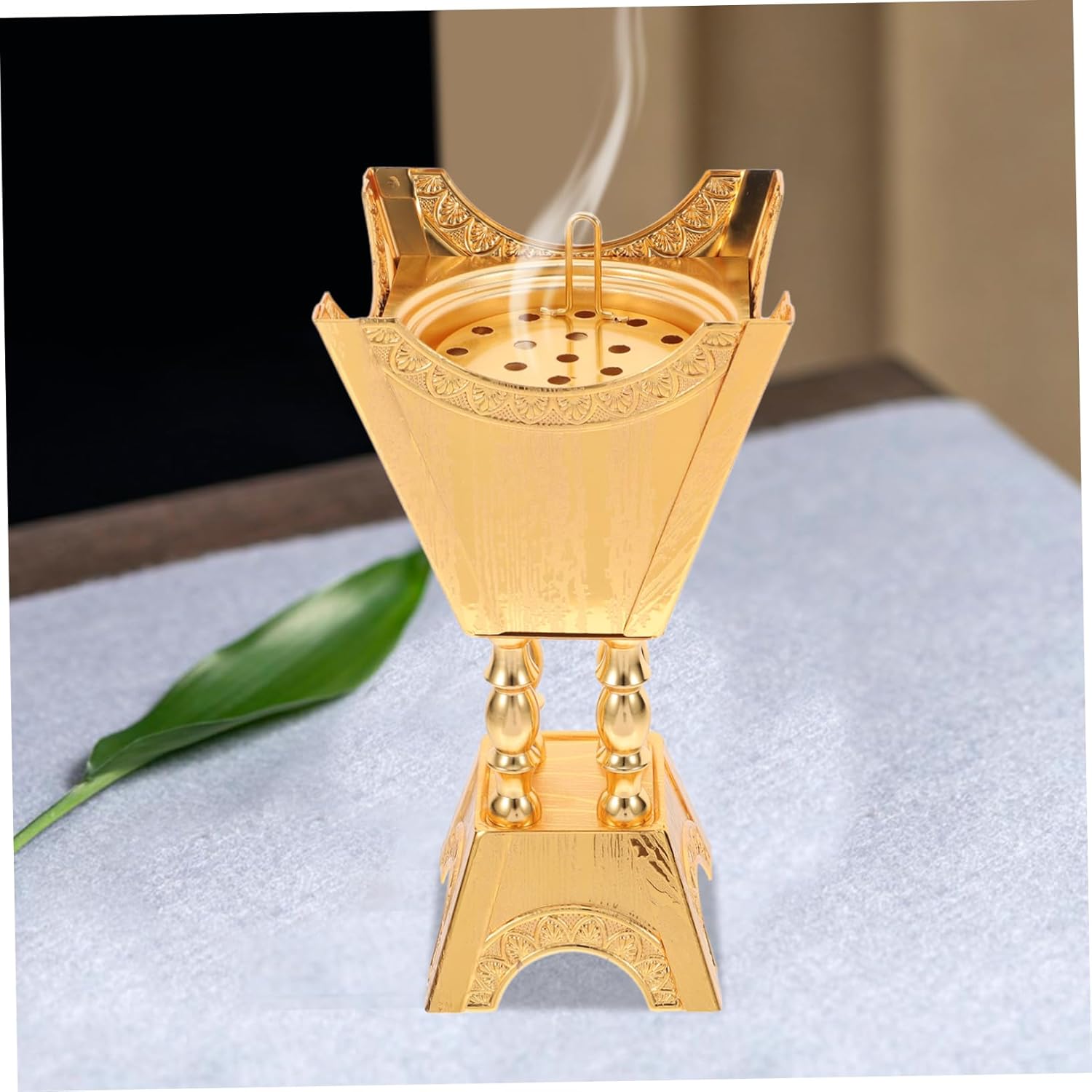Garneck Cultural Style Incense Burner Electric Aromatherapy Censer Small Desk Accessory Bakhoor Burner Zen Decor for Home