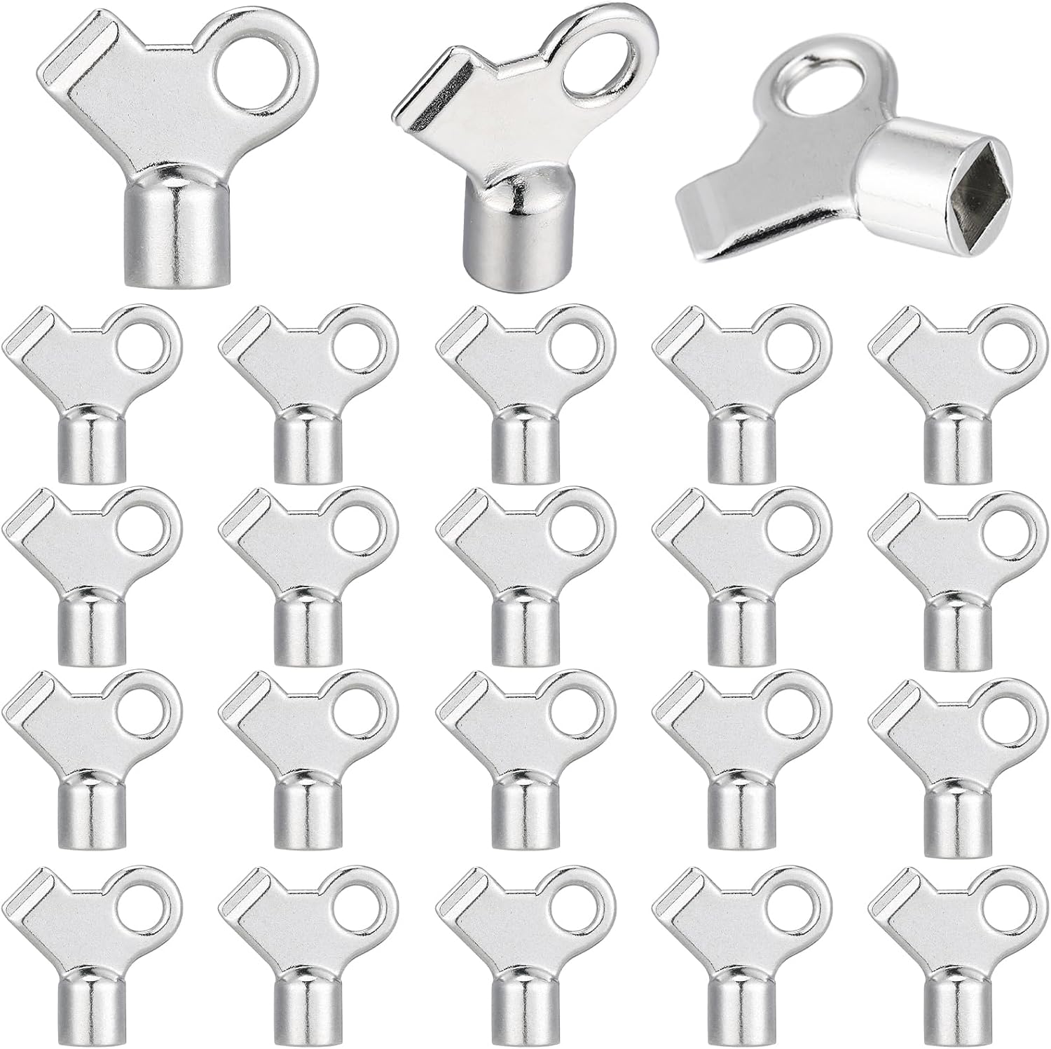 Gisafai 20 Pcs Radiator Bleeder Key, Air Valve Key Metal Copper Alloy Tool