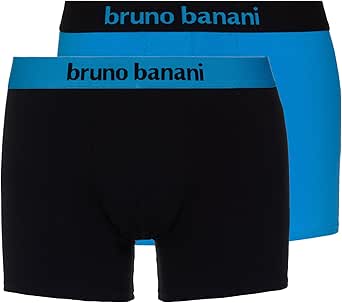 bruno banani - Flowing Herren Retro Shorts – 2er Pack, Hoher, Elastischer Bund, Zweifarbig mit Markenschriftzug