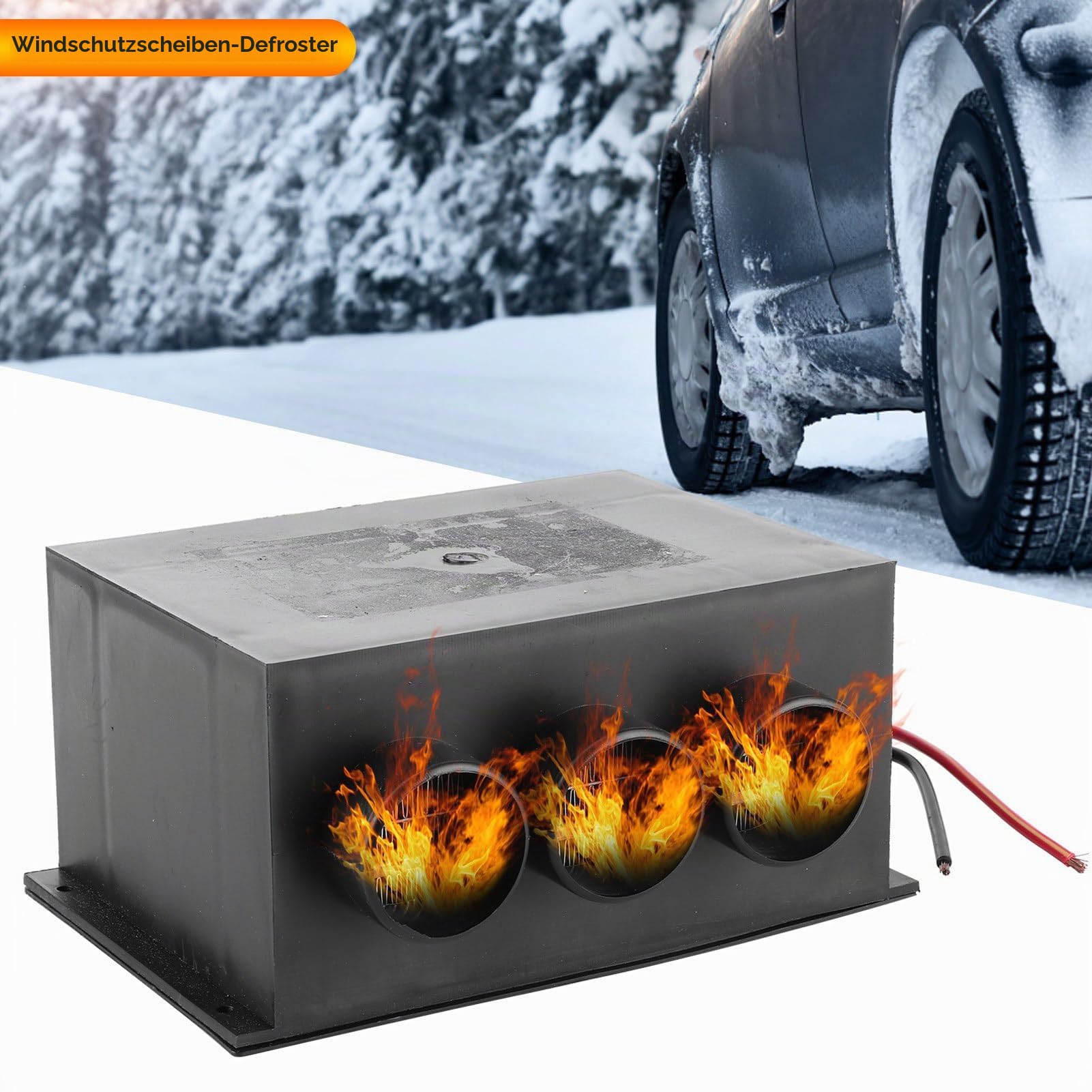 12-V-Autoheizung, Tragbares Heizgebläse, Entnebelungsgerät mit PTC-Keramikheizung, Winter-Windschutzscheiben-Demister für Auto, LKW, Boote