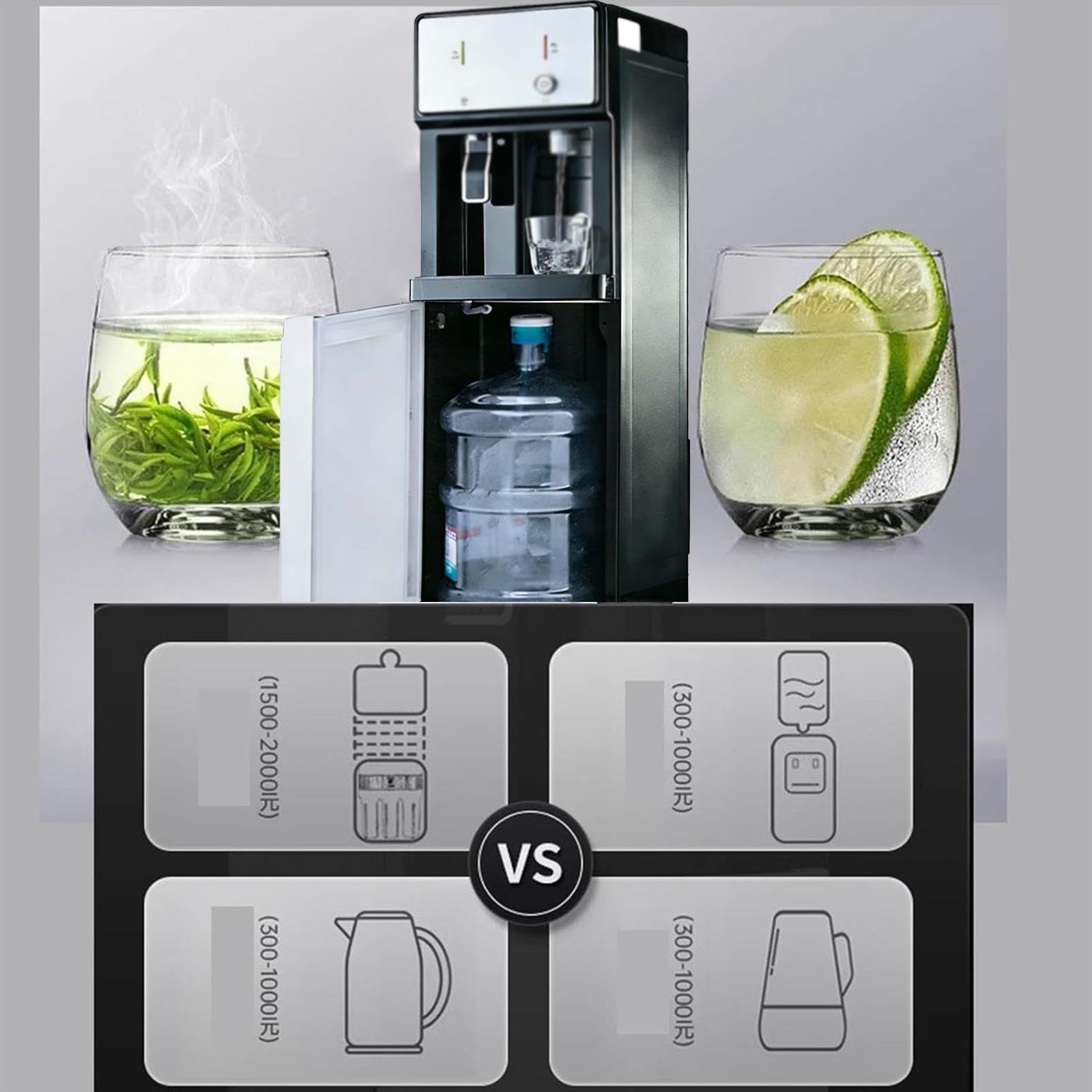 Dispenser Acqua, Distributore D'Acqua A Caricamento Dal Basso, 3 Secondi Funzione Calda, Distributori Acquas Indipendente, Per Uso Domestico E Commerciale
