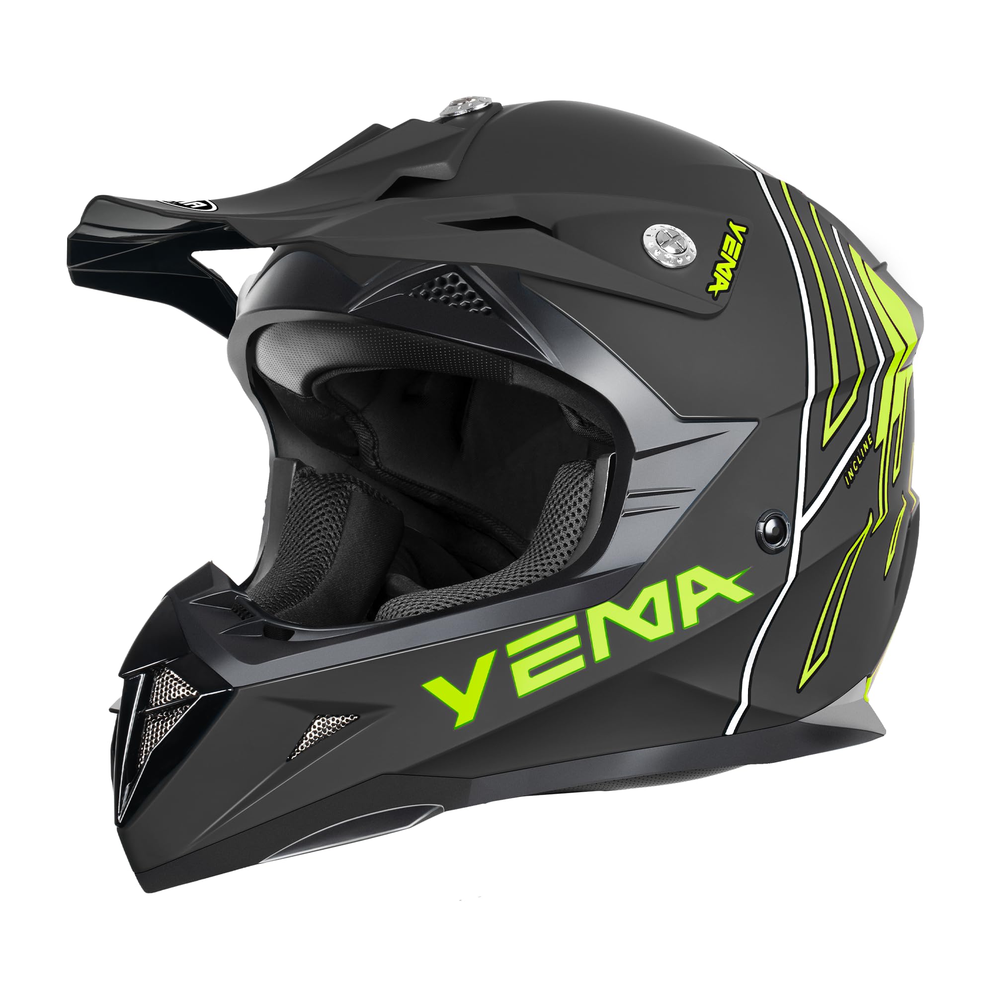 Motorradhelm Cross Mann ECE Homologiert-YEMA YM-915 Integralhelm DH Enduro Frau Quad Motocross Erwachsene