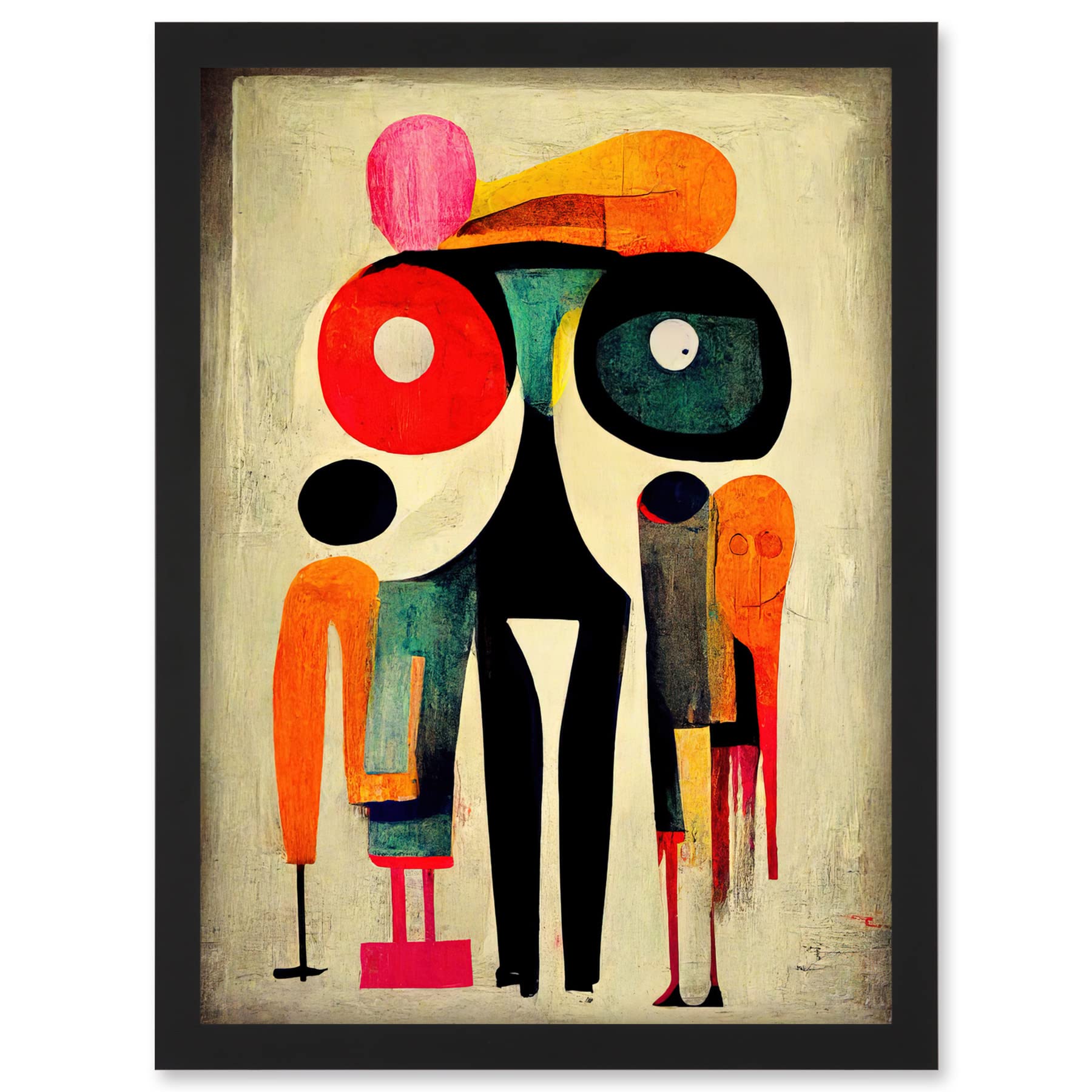 Doppelganger33 LTD Abstract Colourful Pop Art People Artwork Framed A3 Wall Art Print