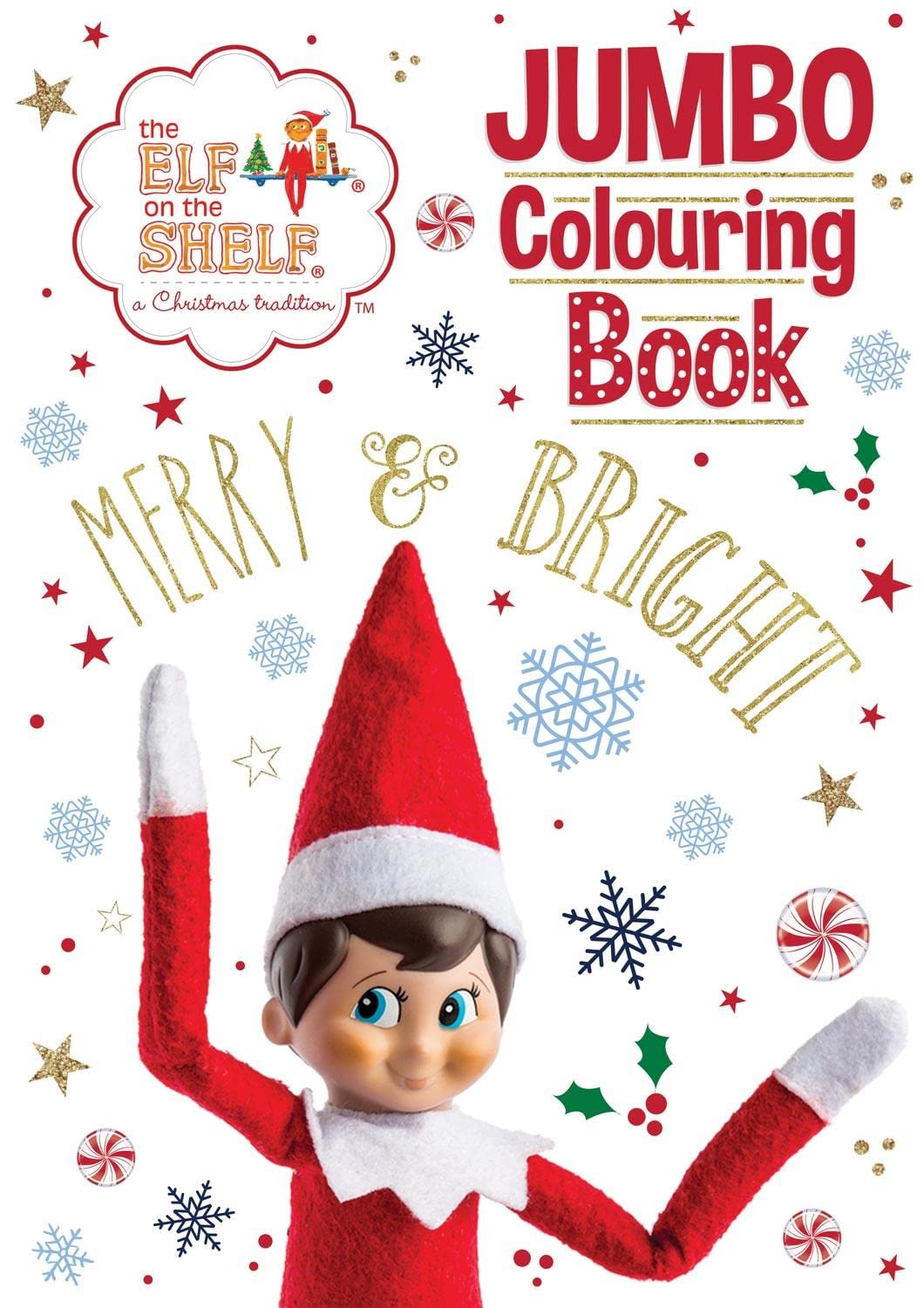 Elf On The Shelf Jumbo Colouring Book | Christmas Activity Book | Elf Colouring Book | Elf Gifts and Ideas for Kids | Christmas Elf on the Shelf Accessories | Elf Arrival