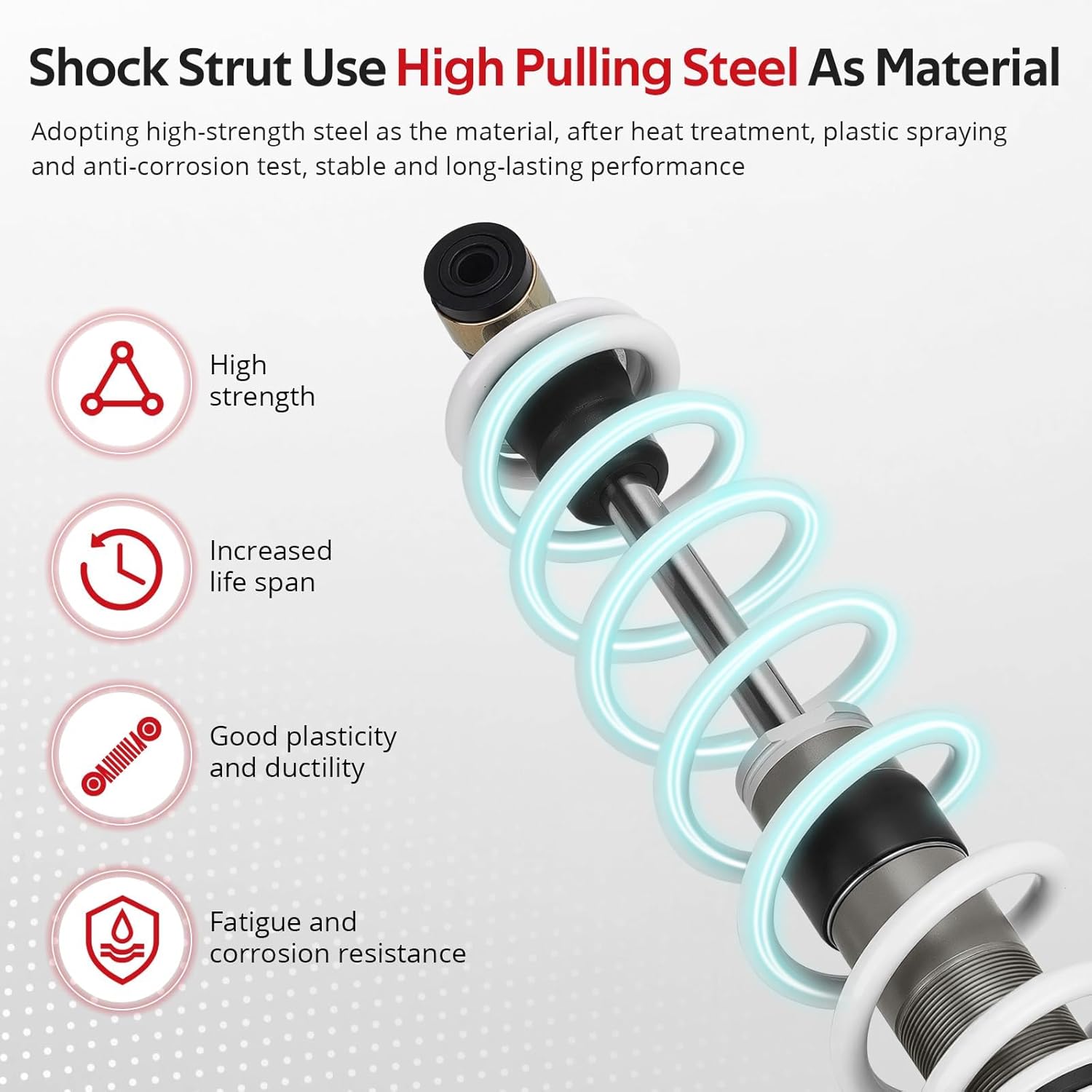 JAVIK Front Left & Right Air Shocks Absorbers for Polaris 2009 2010 2011 2012 RZR 800 S O.E.M# 7043422