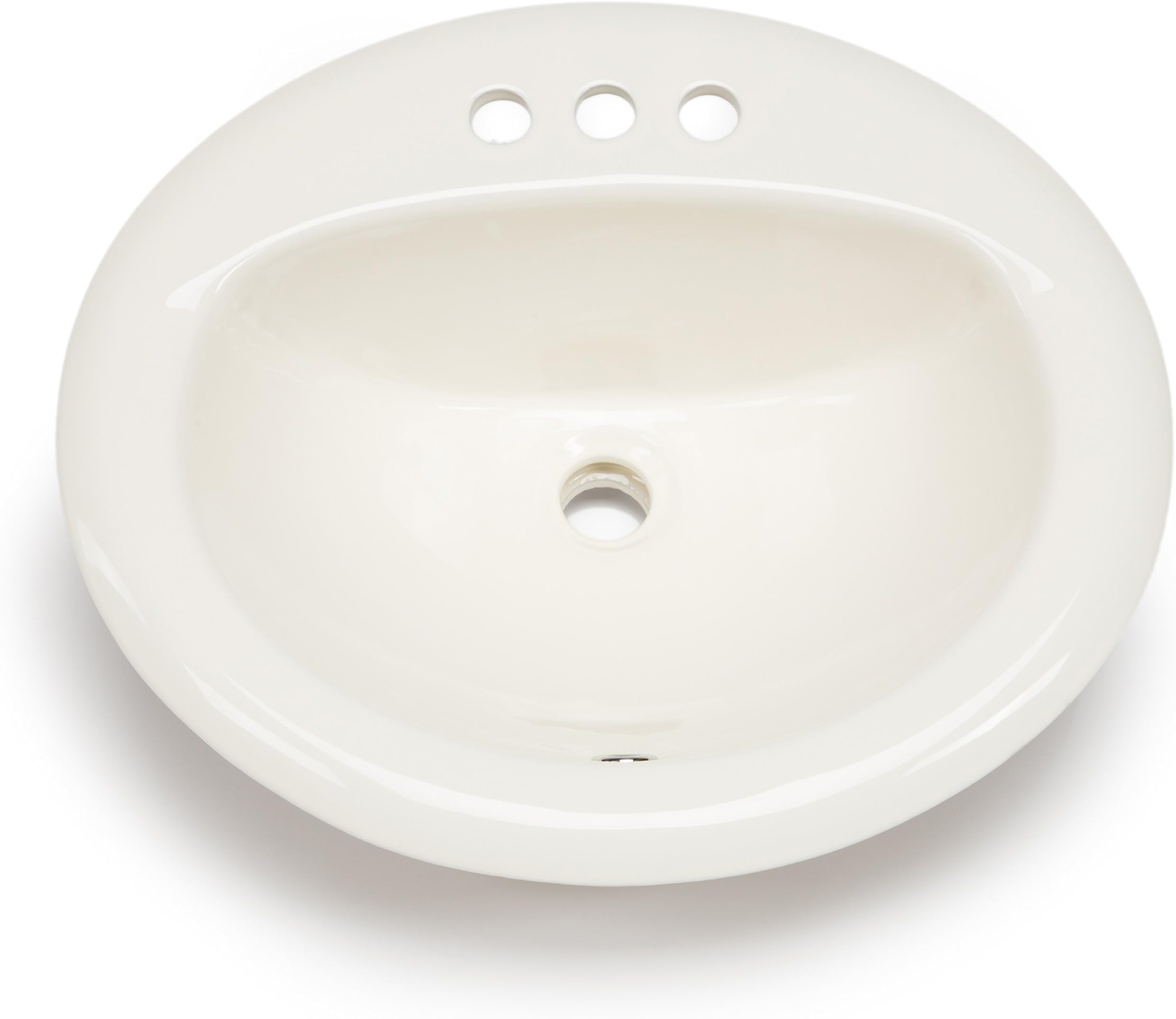 Hahn Ceramic VC003 Large Oval Ceramic Bathroom Sink, Bisque