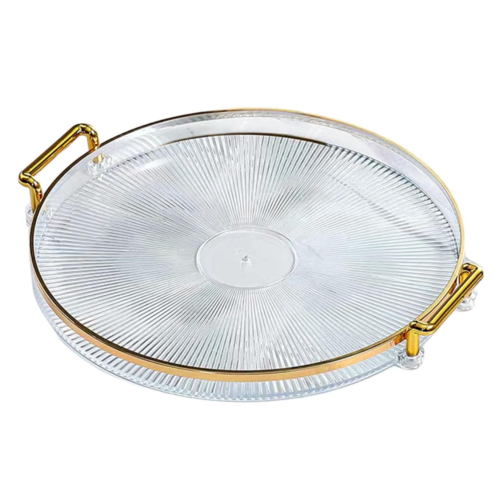 Multifunction Serving Tray with Handles Dessert Tray for Party Clear