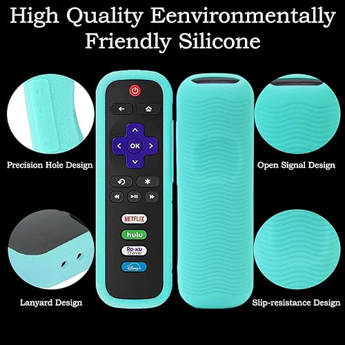 Miniatura 3 de Funda de silicona Roku para control remoto Hisense Roku TV  TCL Roku  Hisense Roku  Westinghouse Roku TV Remote Case con rastreador