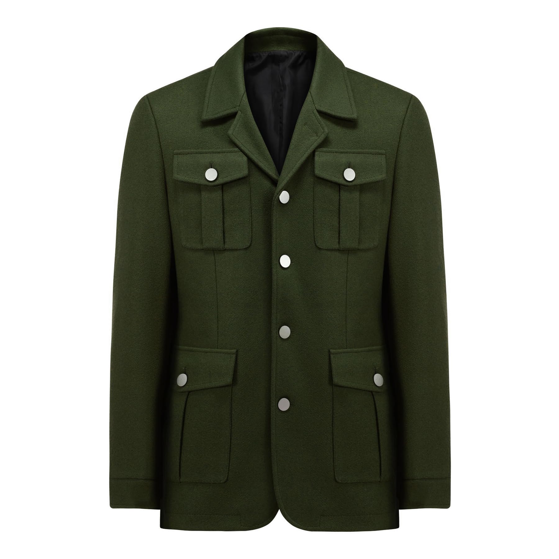 Allthemen Cappotto Uomo in Lana Corto Casual Parka Giacca Invernale Caldo Trench Sciolto con Risvolto