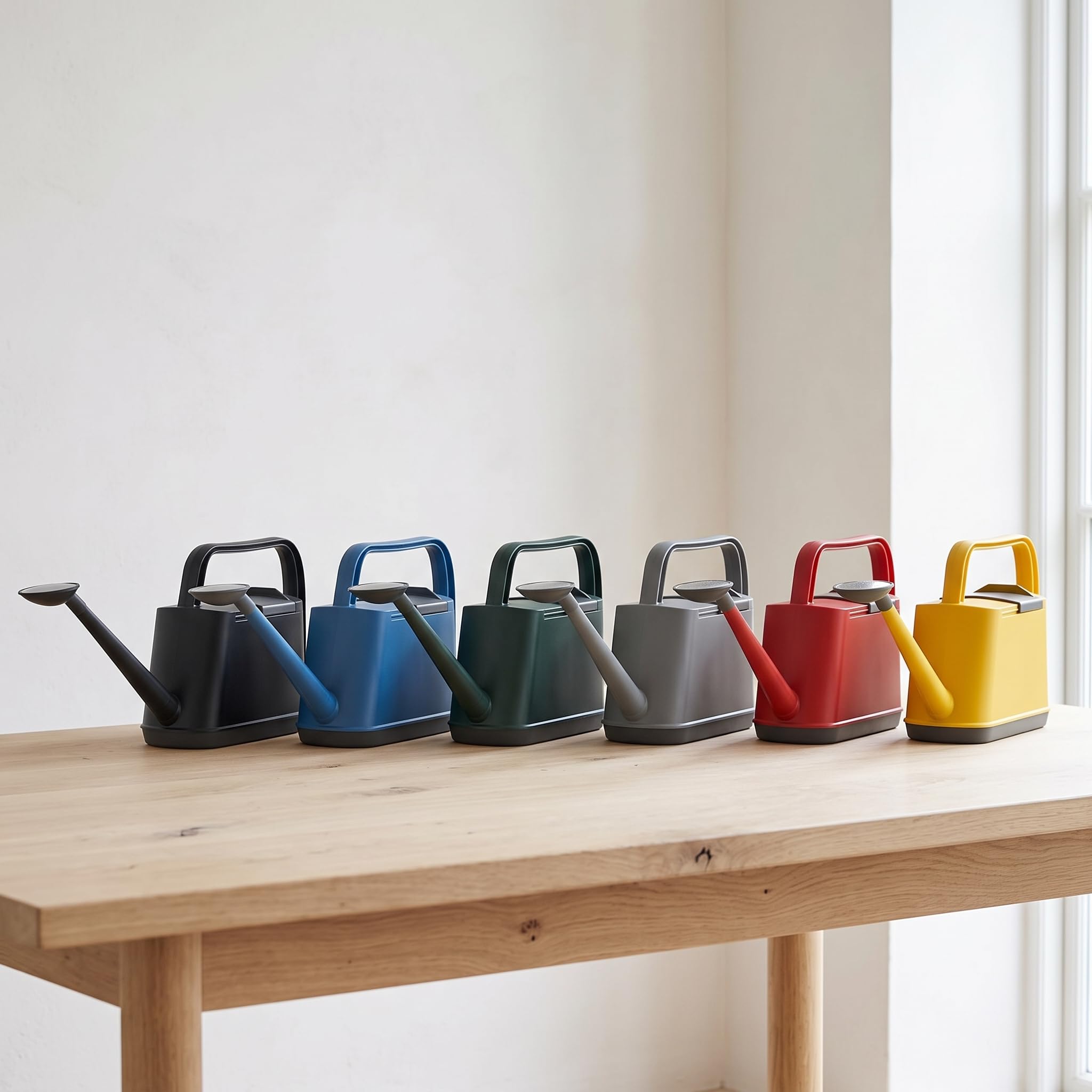 Annaffiatoio in Plastica con Beccuccio Lungo, per Piante da Interno e Balcone, Giallo